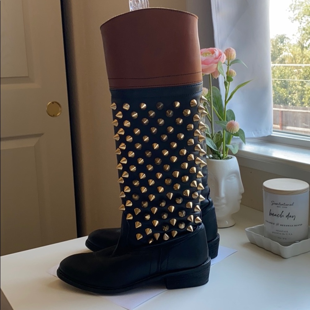 TBA STUDDED RIDIBG BOOTS, SIZE 7, WORN ONCE